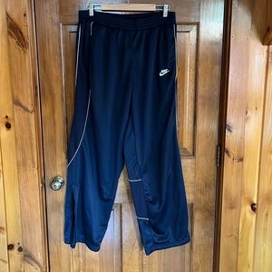 Nike Men's Blue Polyester Drawstring Ankle Zip Track Pants Size XL